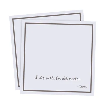 Ernst servetti sitaatilla I det enkla 20-pakkaus - vaaleanharmaa - ERNST