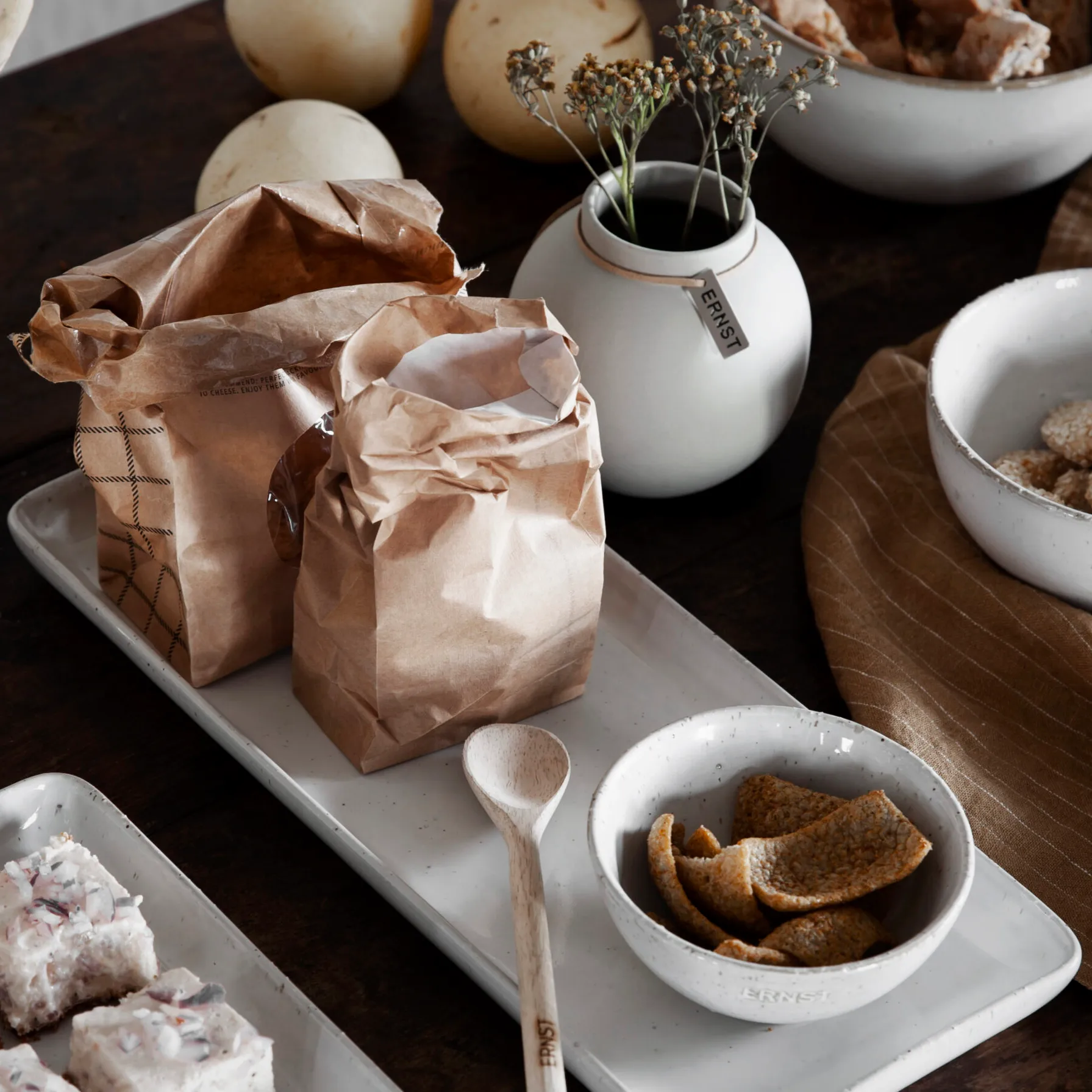 Ernst tarjoilulautanen 15x35 cm, Luonnonvärinen ERNST