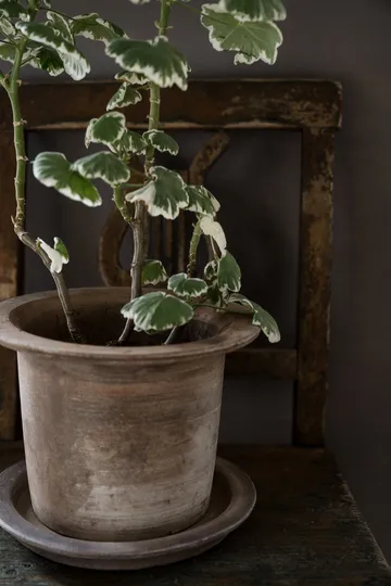 Ernst terrakottaruukku aluslautasella - Ø24 x 17 cm - ERNST