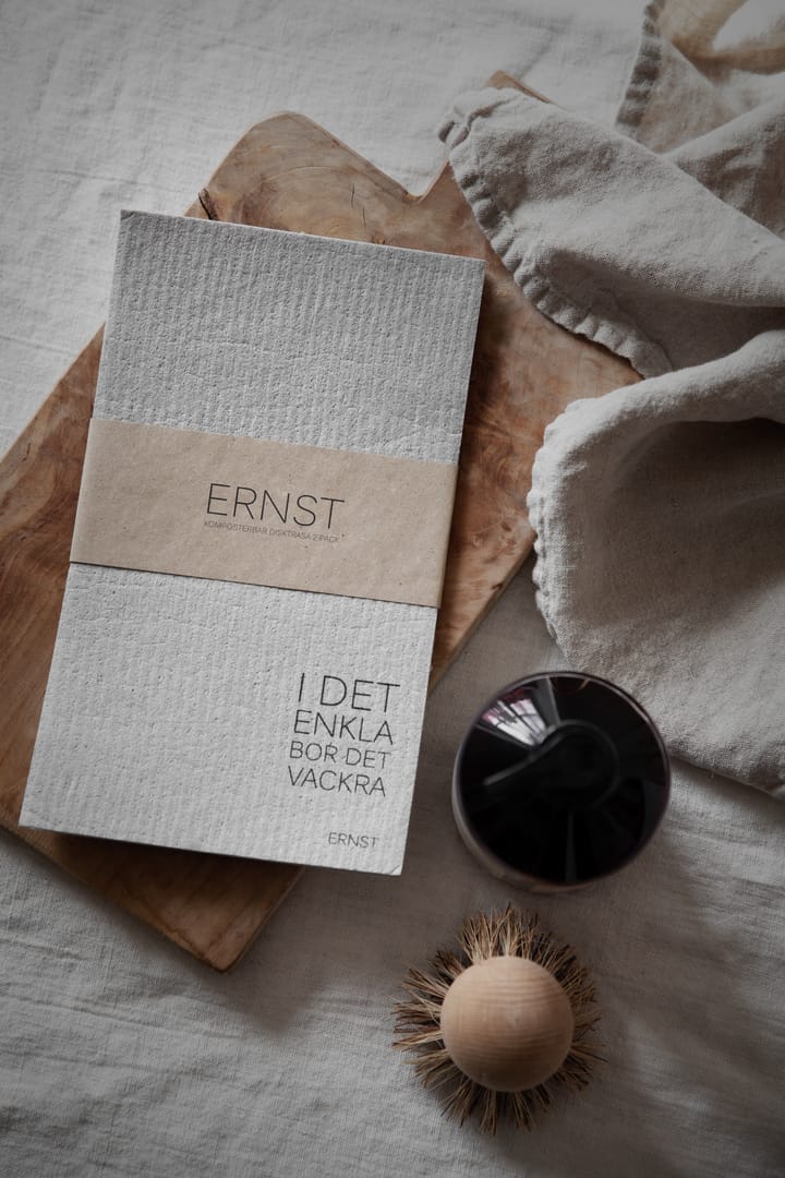 Ernst tiskirätti 2-pakkaus - harmaa - ERNST