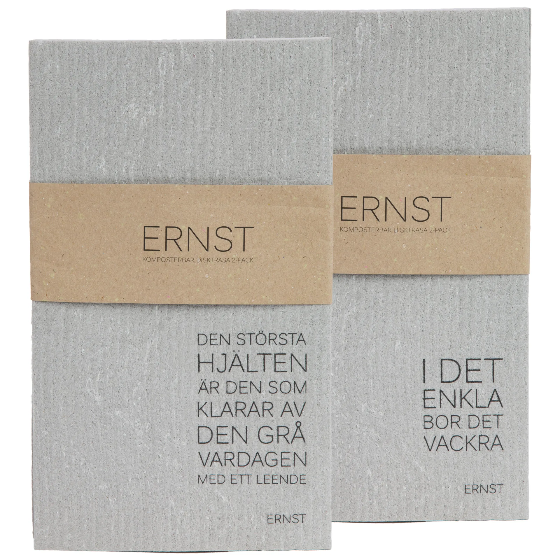 Ernst tiskirätti 2-pakkaus, harmaa ERNST