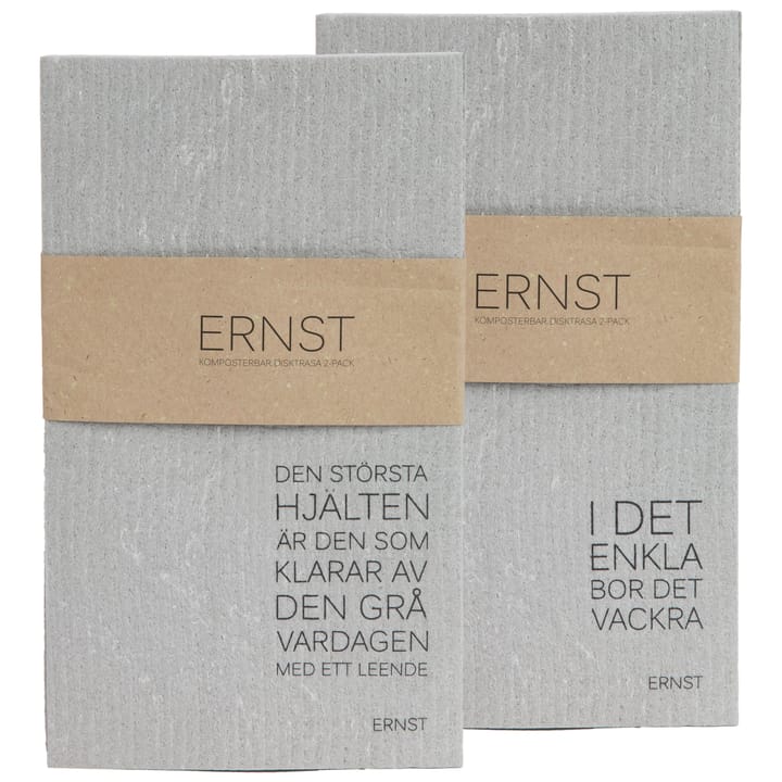 Ernst tiskirätti 2-pakkaus - harmaa - ERNST