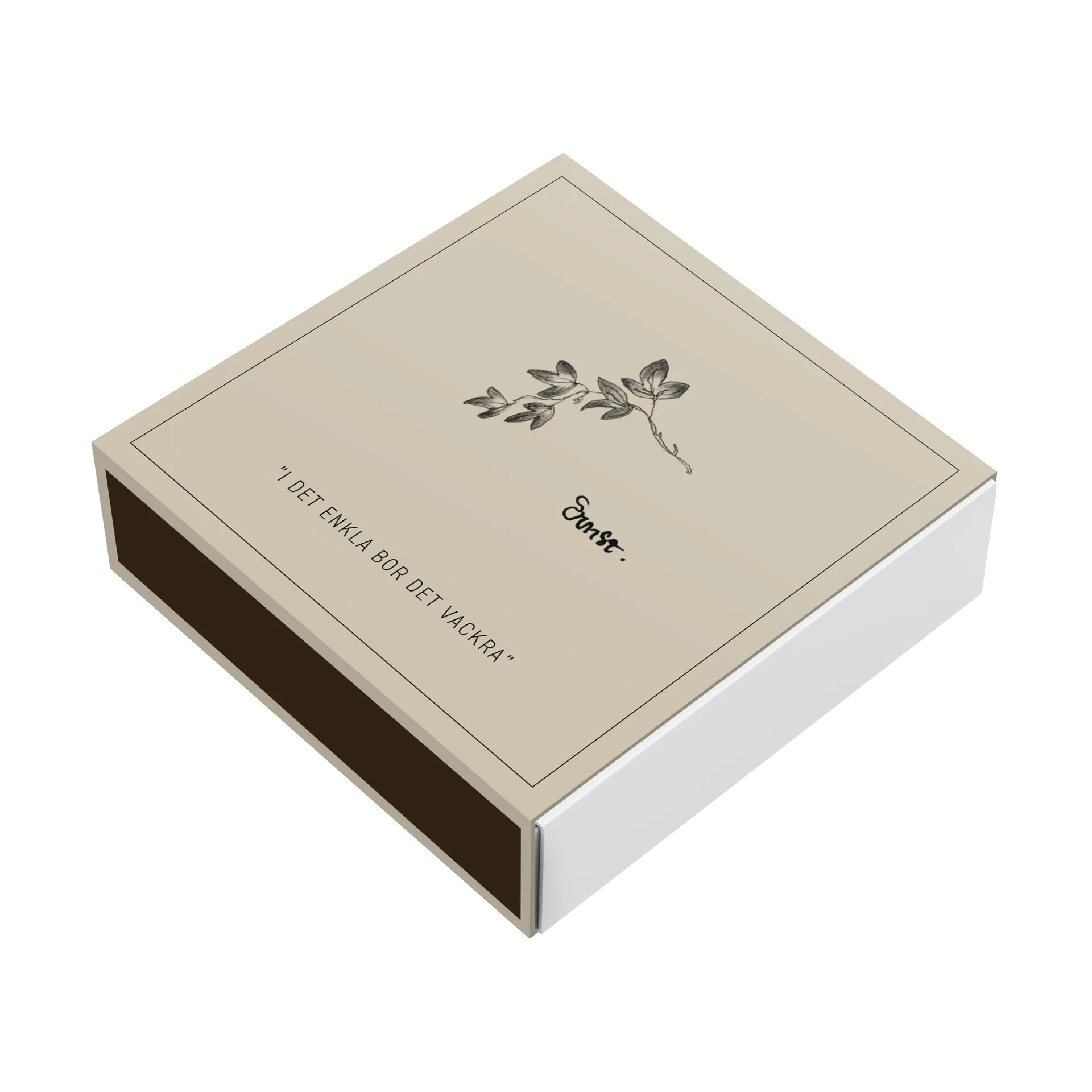 Ernst tulitikkurasia 11x11 cm, Kuiskaus ERNST