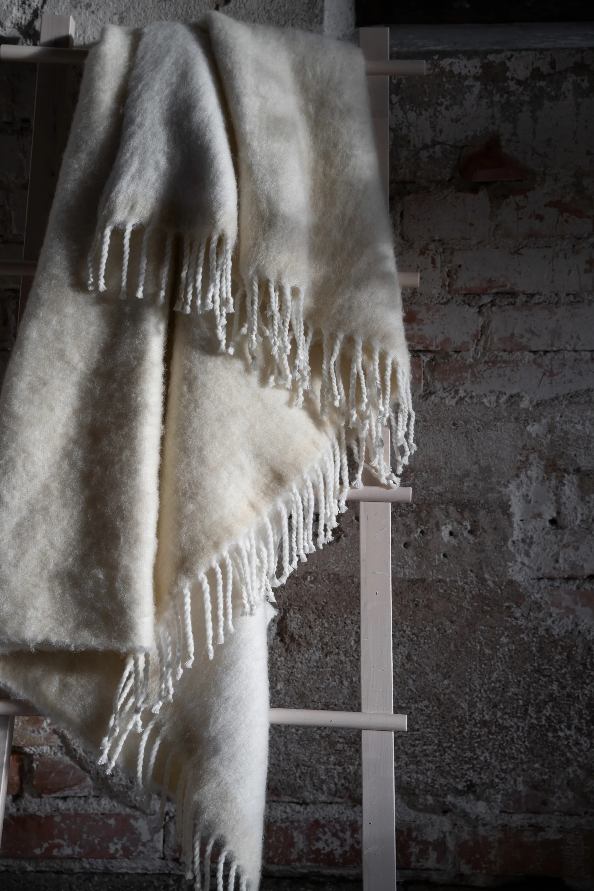 Ernst viltti hapsuilla 130x170 cm, Naturinvalkoinen ERNST