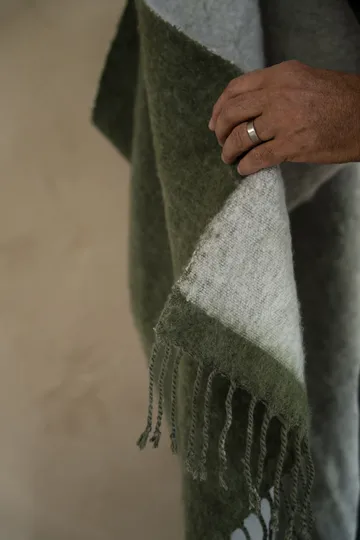 Ernst viltti hapsuilla 130x170 cm - Vihreä valkoinen - ERNST