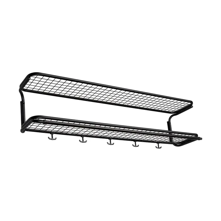 Classic 650 -hattuhylly - Musta/musta, 2 tasoa, 110 cm - Essem Design