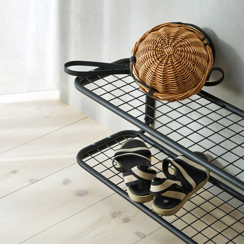 Classic 650 -kenkähylly, Musta/kromi, 2 tasoa, 100 cm Essem Design