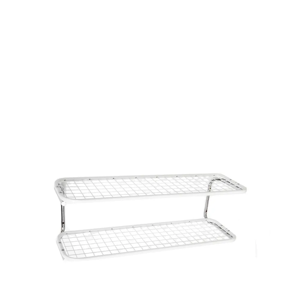 Essem Design Classic 650 -kenkähylly Valkoinen/kromi, 2 tasoa, 100 cm