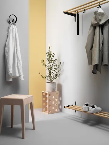 Nostalgi hattuhylly, kenkähylly - Saarnenvalkoinen, 100 cm - Essem Design