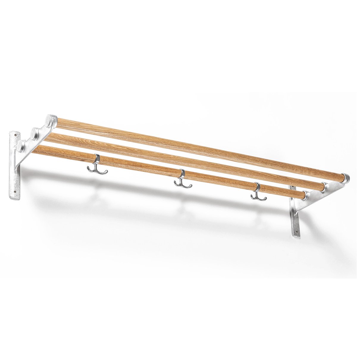 Essem Design Nostalgi hattuhylly, kenkähylly tammi, alumiini