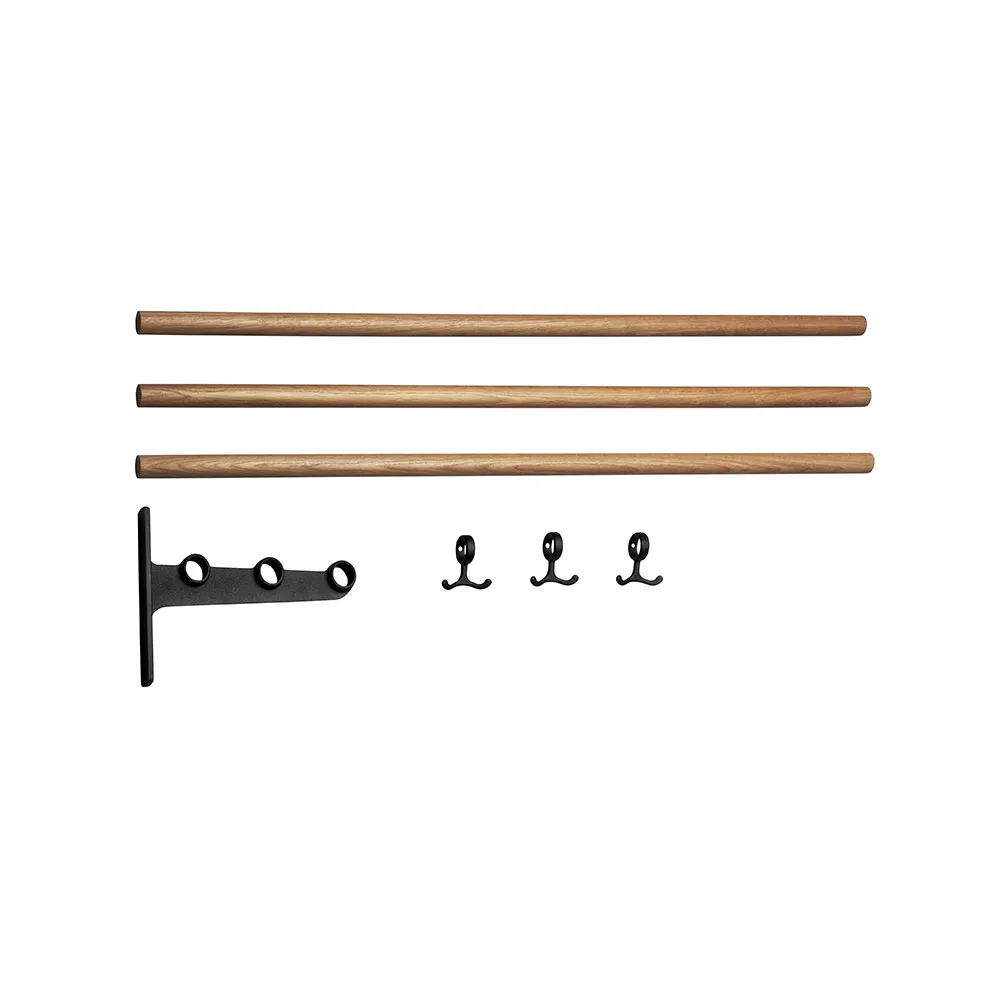 Essem Design Nostalgi jatkettava kenkä- tai hattuhylly Tammi, musta runko