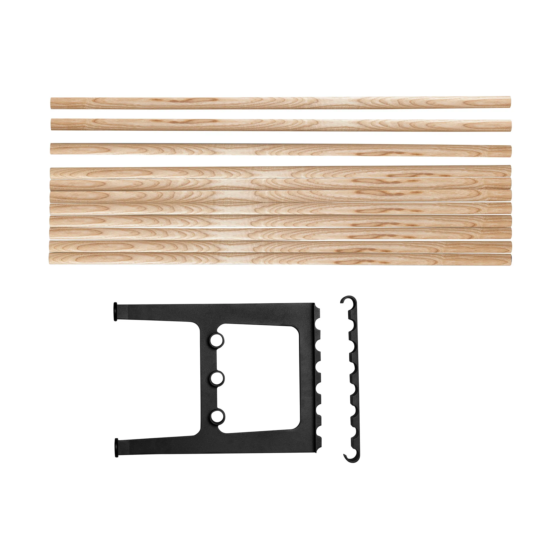 Nostalgi korotettu penkki 100 cm, Saarni-musta Essem Design