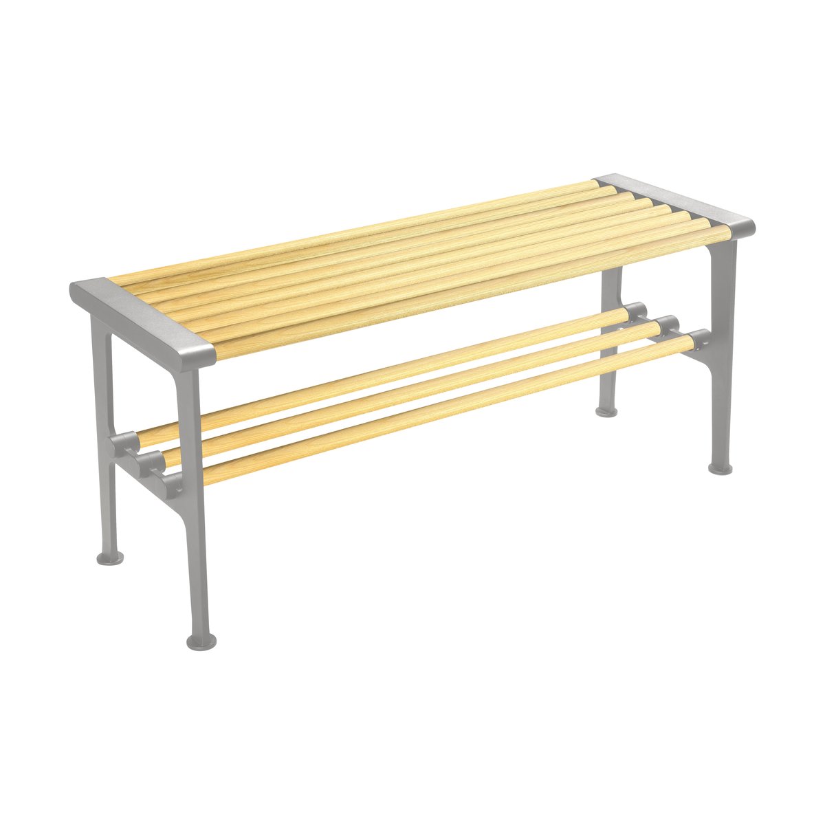 Essem Design Nostalgi penkki 100 cm Koivu-alumiini | Skandinaavinen Sisustus | Penkit | Ruskea