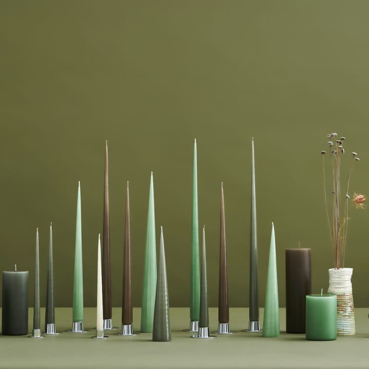 ester & erik -kartiokynttilä 37 cm, 2-pakkaus lakattu, Green soil 70-0 ester & erik