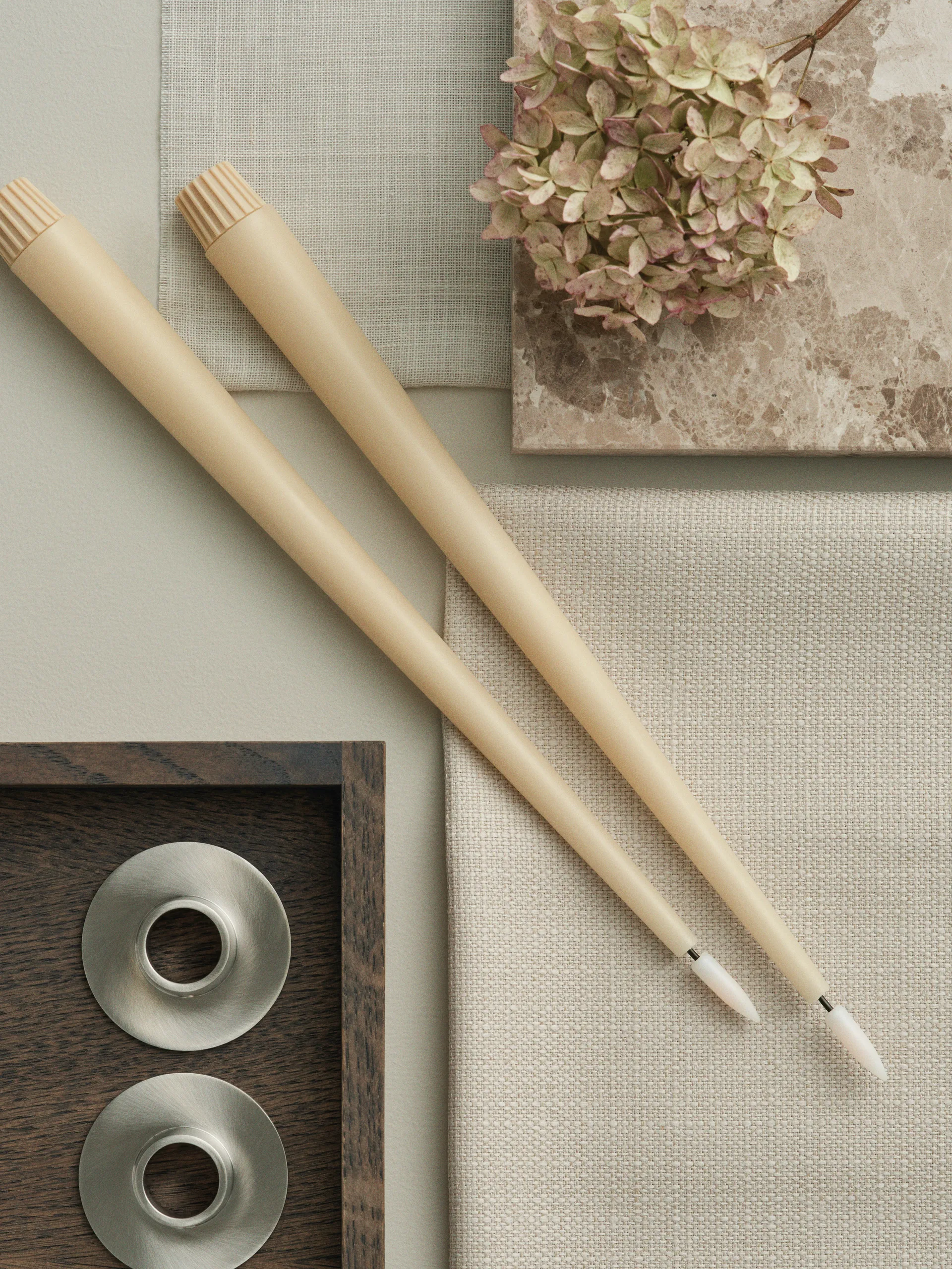 ester & erik kruunukynttilä LED 2 kpl, 14 Pale ginger , 30 cm ester & erik