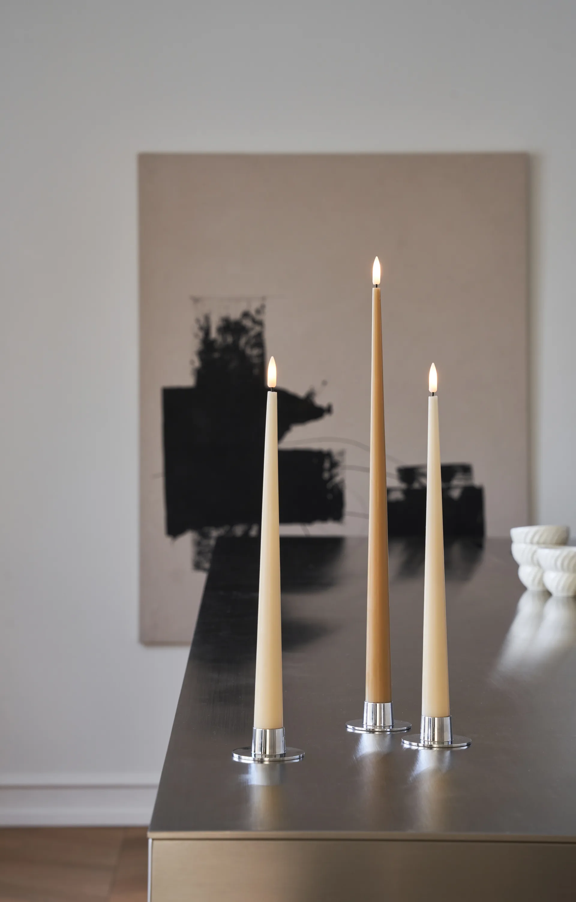 ester & erik kruunukynttilä LED 2 kpl, 14 Pale ginger , 30 cm ester & erik