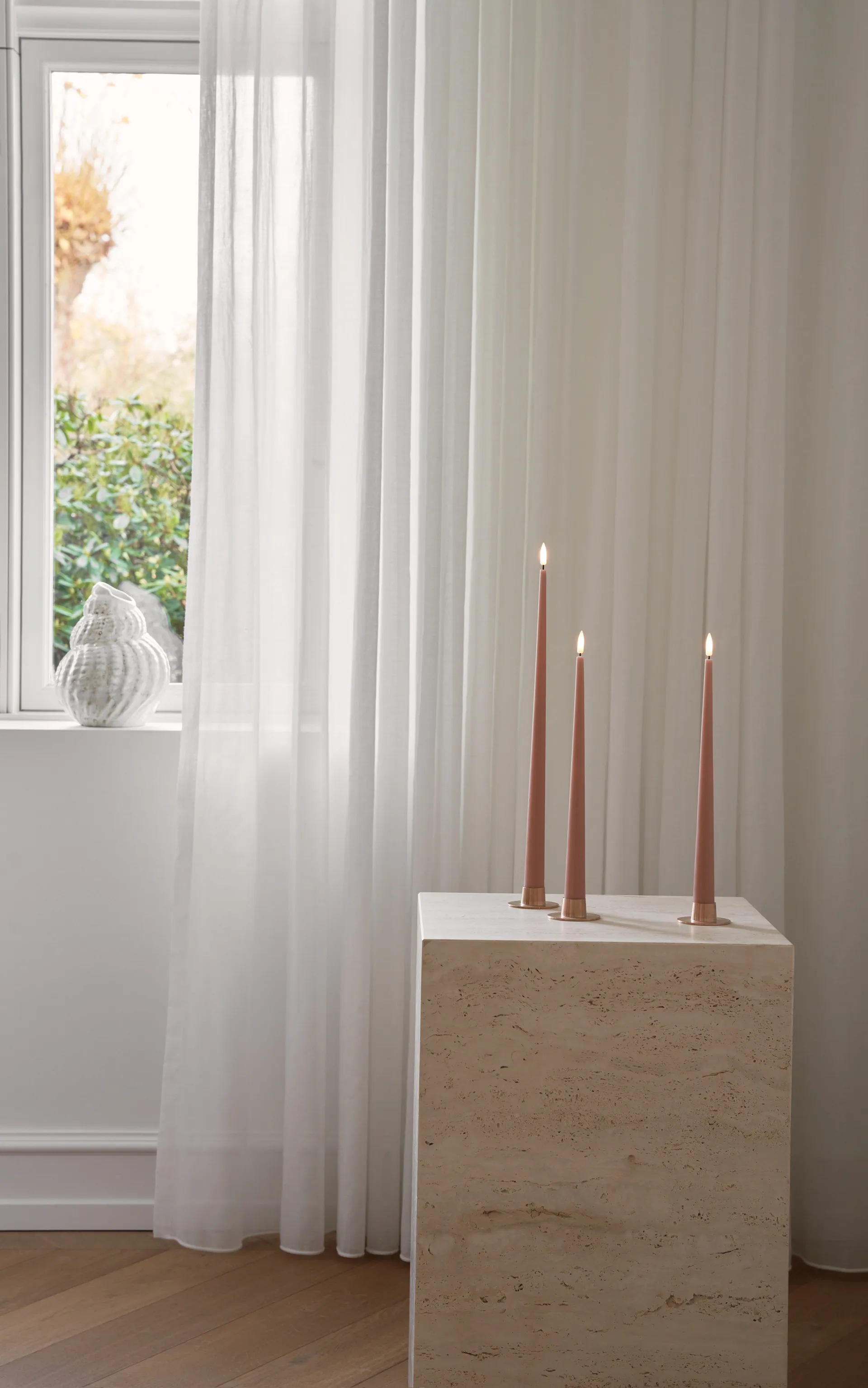 ester & erik kruunukynttilä LED 2 kpl, 20 Rosy caramel, 40 cm ester & erik