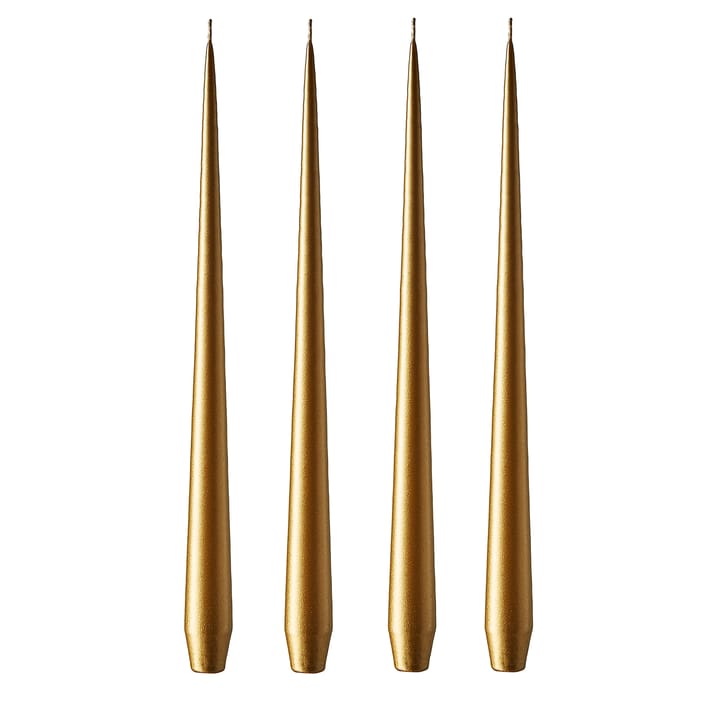 ester & erik kynttilä 32 cm, 4-pakkaus metallic - Gold - Ester & erik