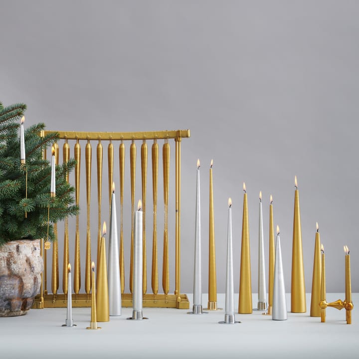 ester & erik kynttilä 32 cm, 4-pakkaus metallic, Gold ester & erik
