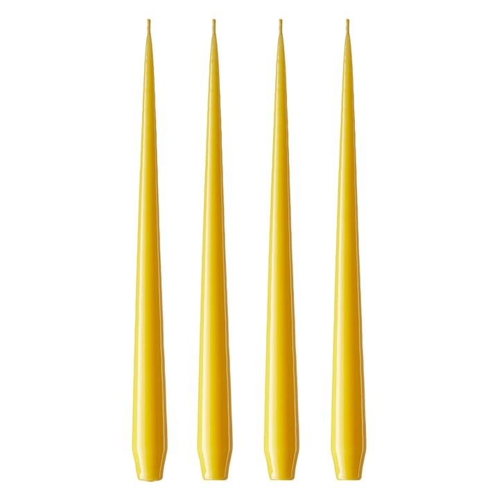 ester & erik -kynttilä, 4-pakkaus lakattu - dark Lemon drop 15/2-0, 42 cm - Ester & erik