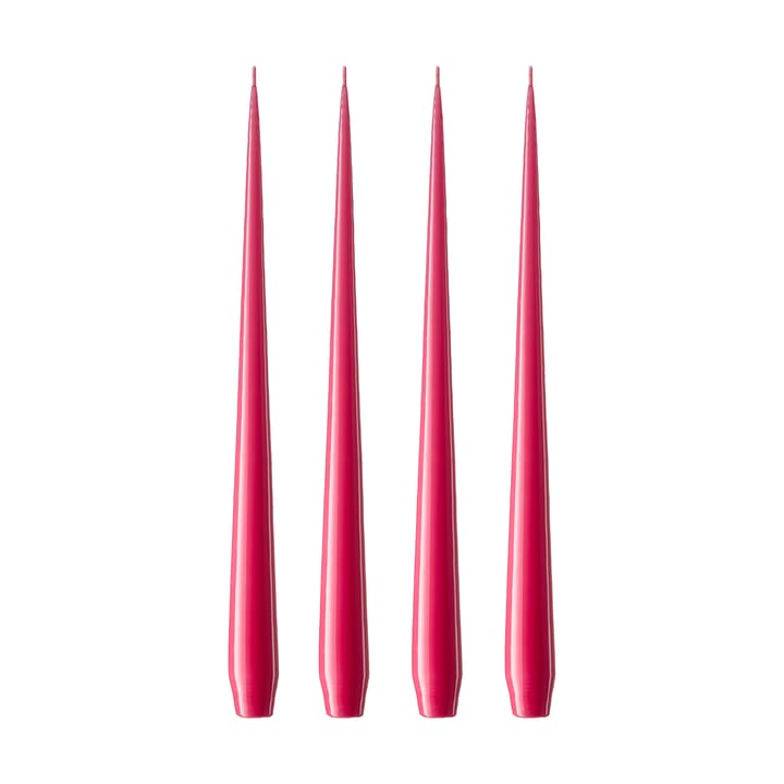 ester & erik -kynttilä, 4-pakkaus lakattu - Deep pink 41/2, 42 cm - Ester & erik