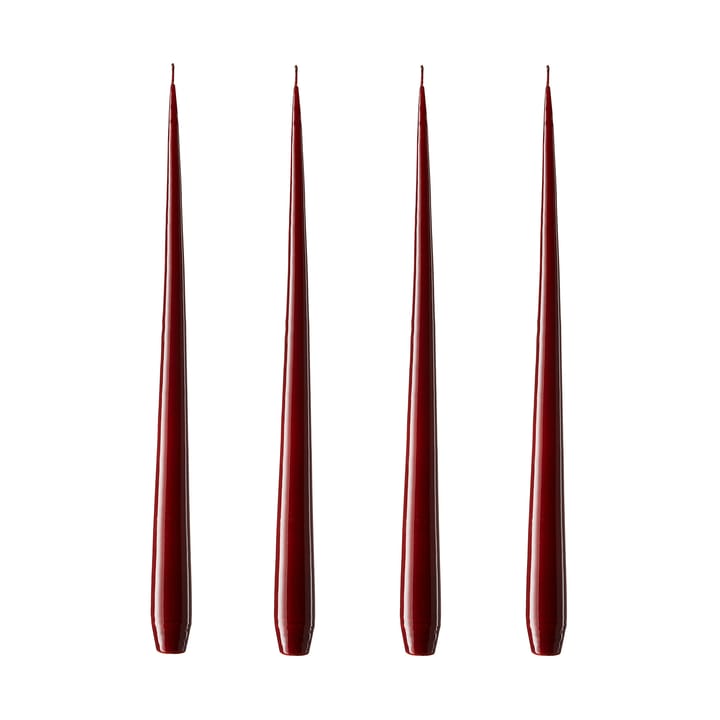 ester & erik -kynttilä, 4-pakkaus lakattu - Deep wine, 32 cm - Ester & erik