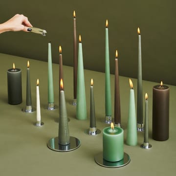 ester & erik -kynttilä, 4-pakkaus lakattu - green soil, 42 cm - ester & erik