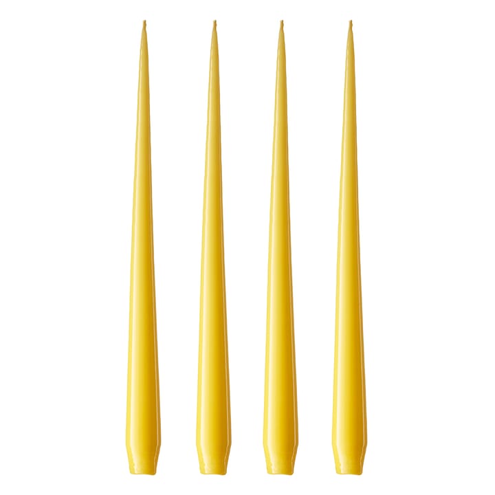ester & erik -kynttilä, 4-pakkaus lakattu - Lemon drop 15-0, 42 cm - Ester & erik