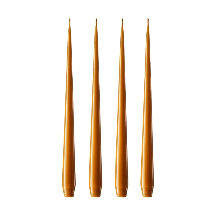 ester & erik -kynttilä, 4-pakkaus lakattu - mörk saffran, 32 cm - Ester & erik