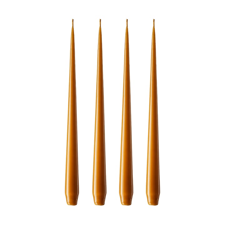 ester & erik -kynttilä, 4-pakkaus lakattu - mörk saffran, 42 cm - Ester & erik