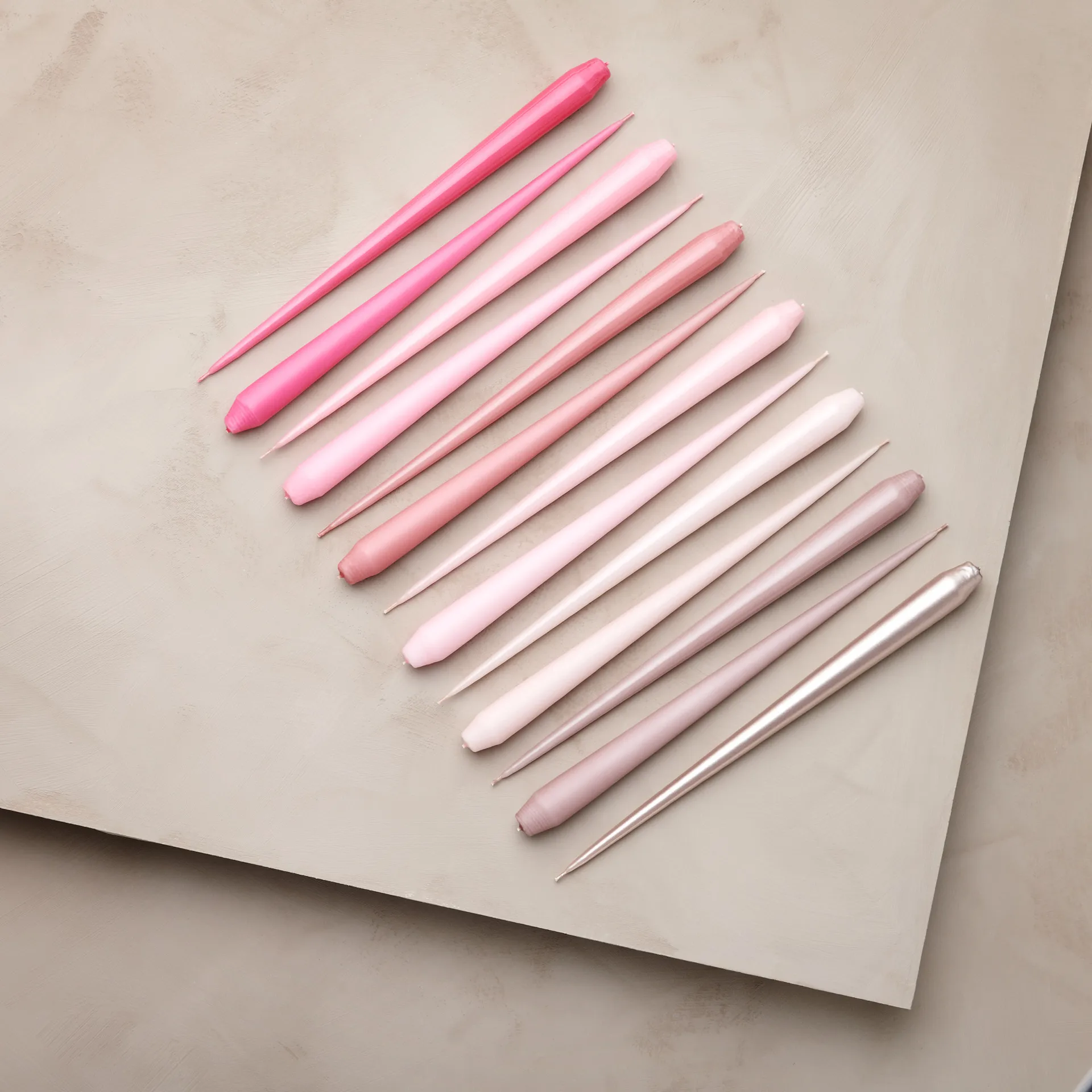 ester & erik -kynttilä, 4-pakkaus lakattu, old rose, 32 cm ester & erik