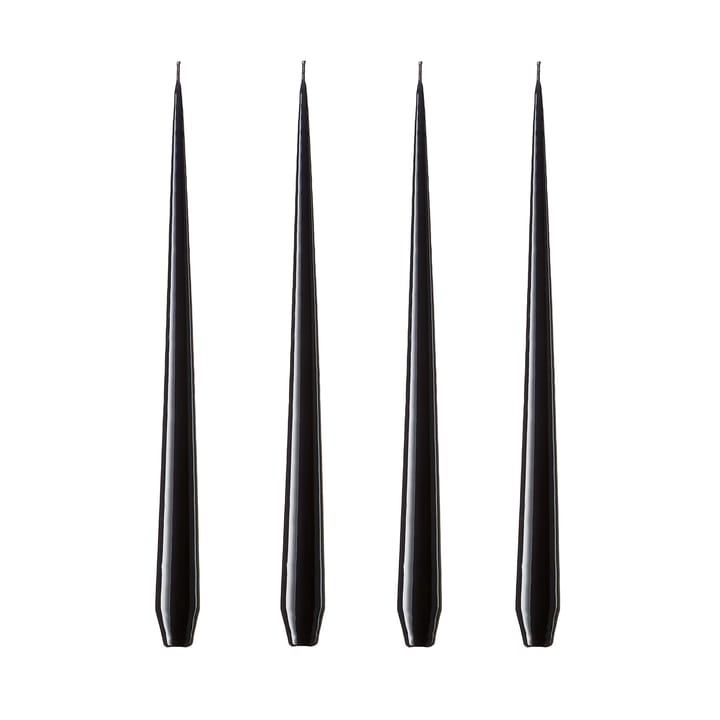 ester & erik -kynttilä, 4-pakkaus lakattu - Raw black, 32 cm - Ester & erik