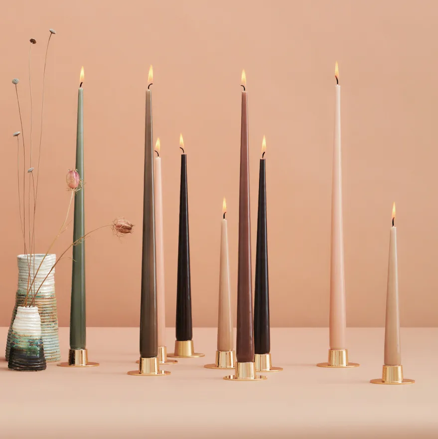 ester & erik -kynttilä, 4-pakkaus lakattu, Raw black, 32 cm ester & erik