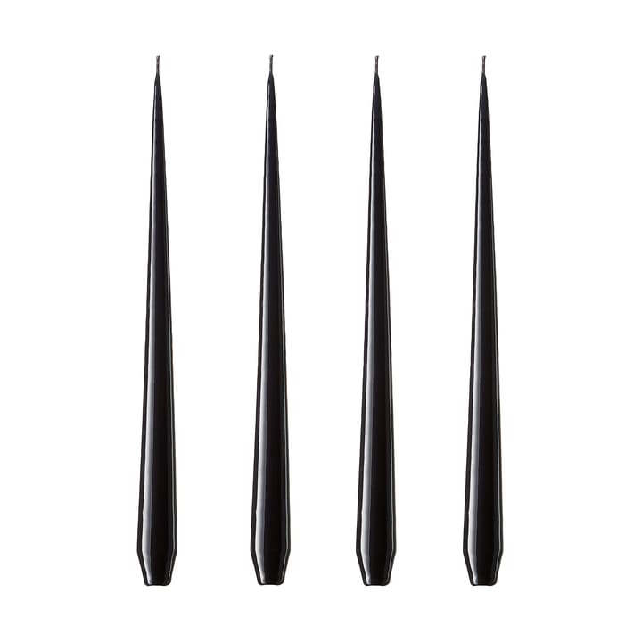 ester & erik -kynttilä, 4-pakkaus lakattu - raw black, 42 cm - Ester & erik