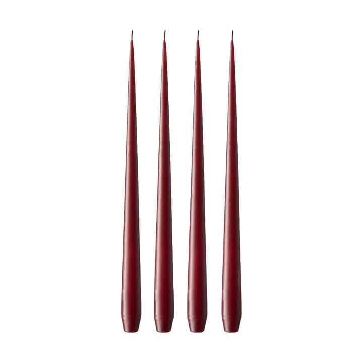 ester & erik -kynttilä, 4-pakkaus matta - Deep wine 44/2, 42 cm - Ester & erik