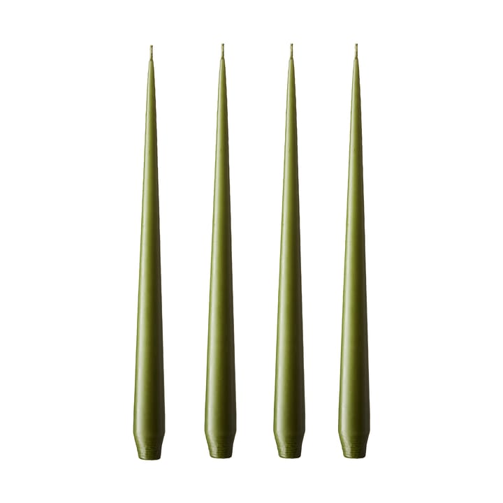 ester & erik -kynttilä, 4-pakkaus matta - olive glow, 42 cm - Ester & erik