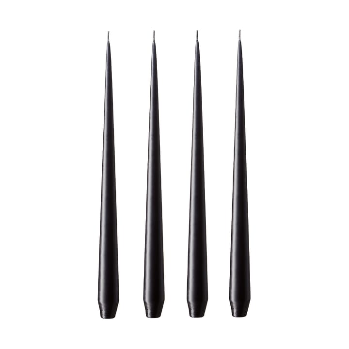 ester & erik -kynttilä, 4-pakkaus matta - raw black, 42 cm - Ester & erik