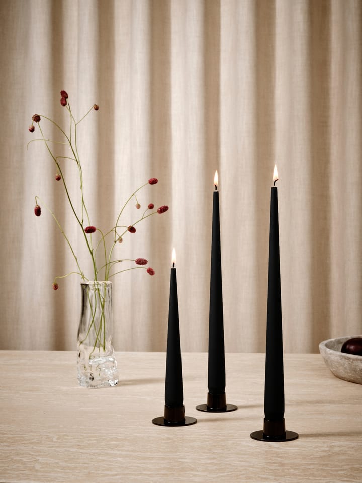 ester & erik -kynttilä, 4-pakkaus matta, Velvet matt black 95, 32 cm ester & erik