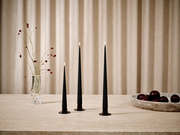 ester & erik -kynttilä, 4-pakkaus matta, Velvet matt black 95, 42 cm ester & erik