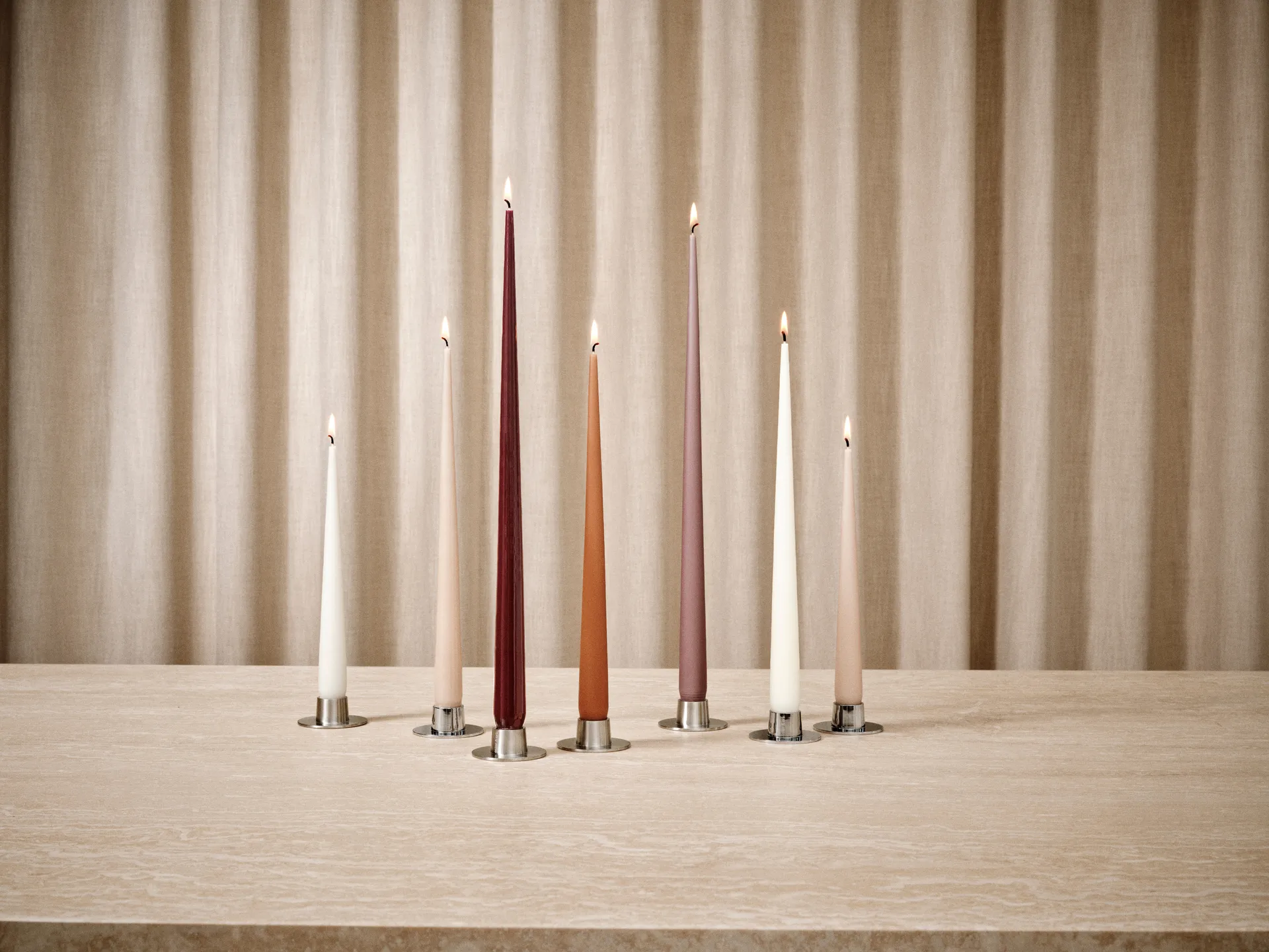 ester & erik -kynttilä, 4-pakkaus matta, Winter rose 84, 42 cm ester & erik