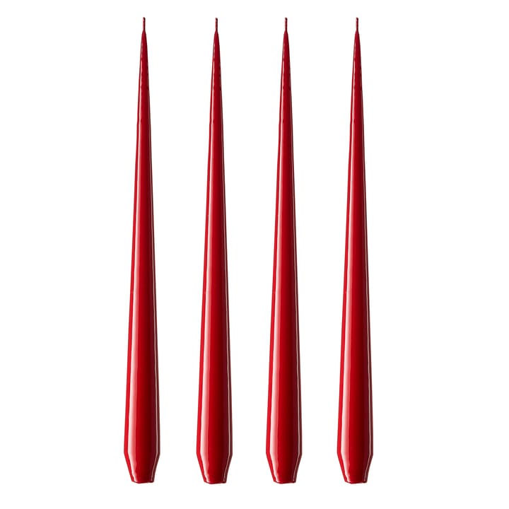 ester & erik kynttilä 42 cm, 4-pakkaus tummanpunainen - Lakattu - ester & erik