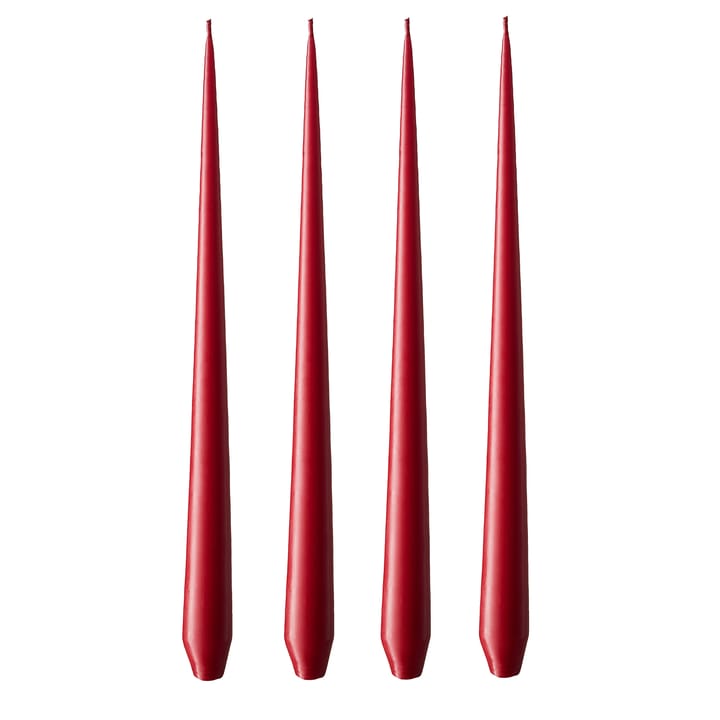 ester & erik kynttilä 42 cm, 4-pakkaus tummanpunainen - Matta - ester & erik
