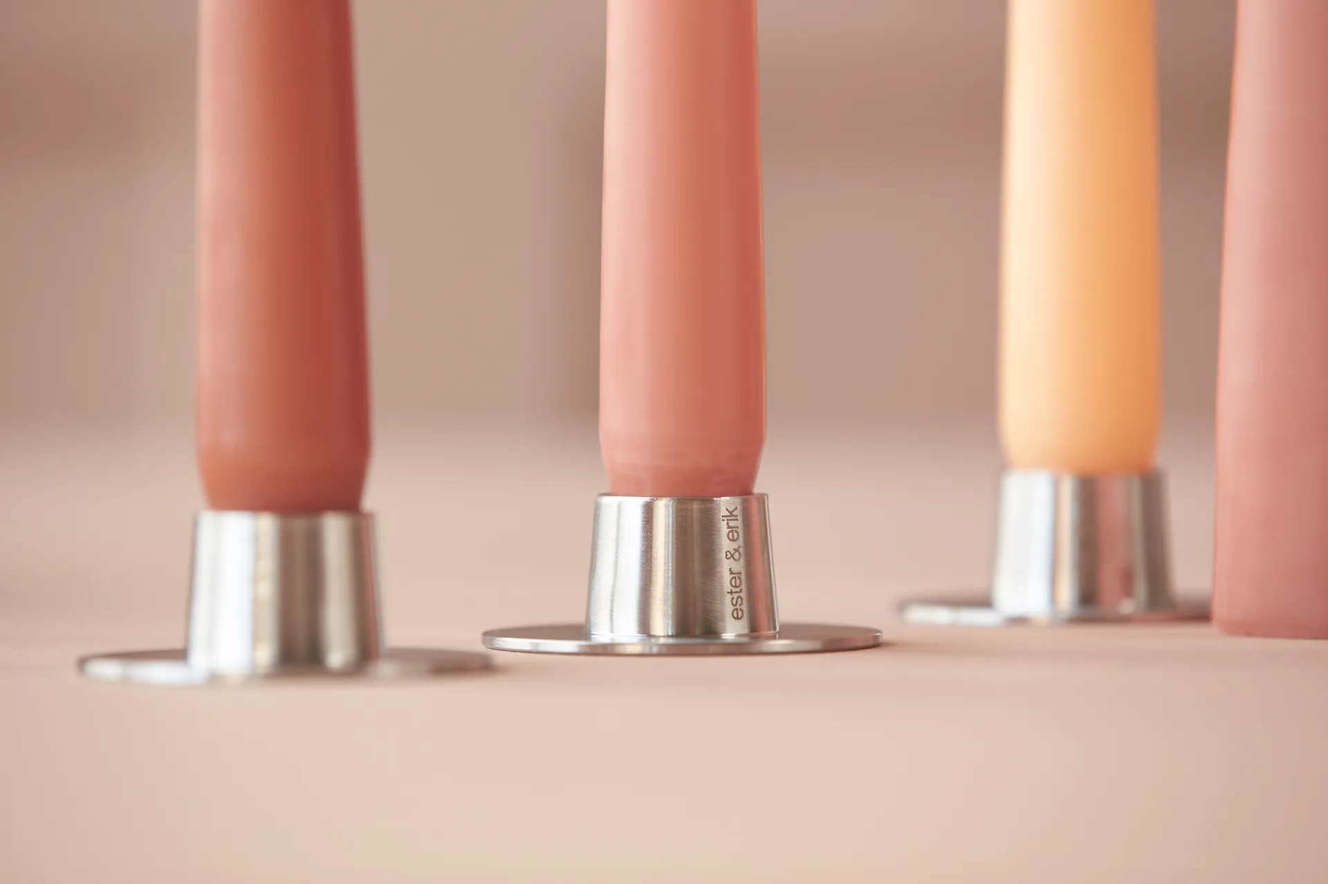 ester & erik kynttilänjalka matta, 2-pakkaus, Matta hopea ester & erik