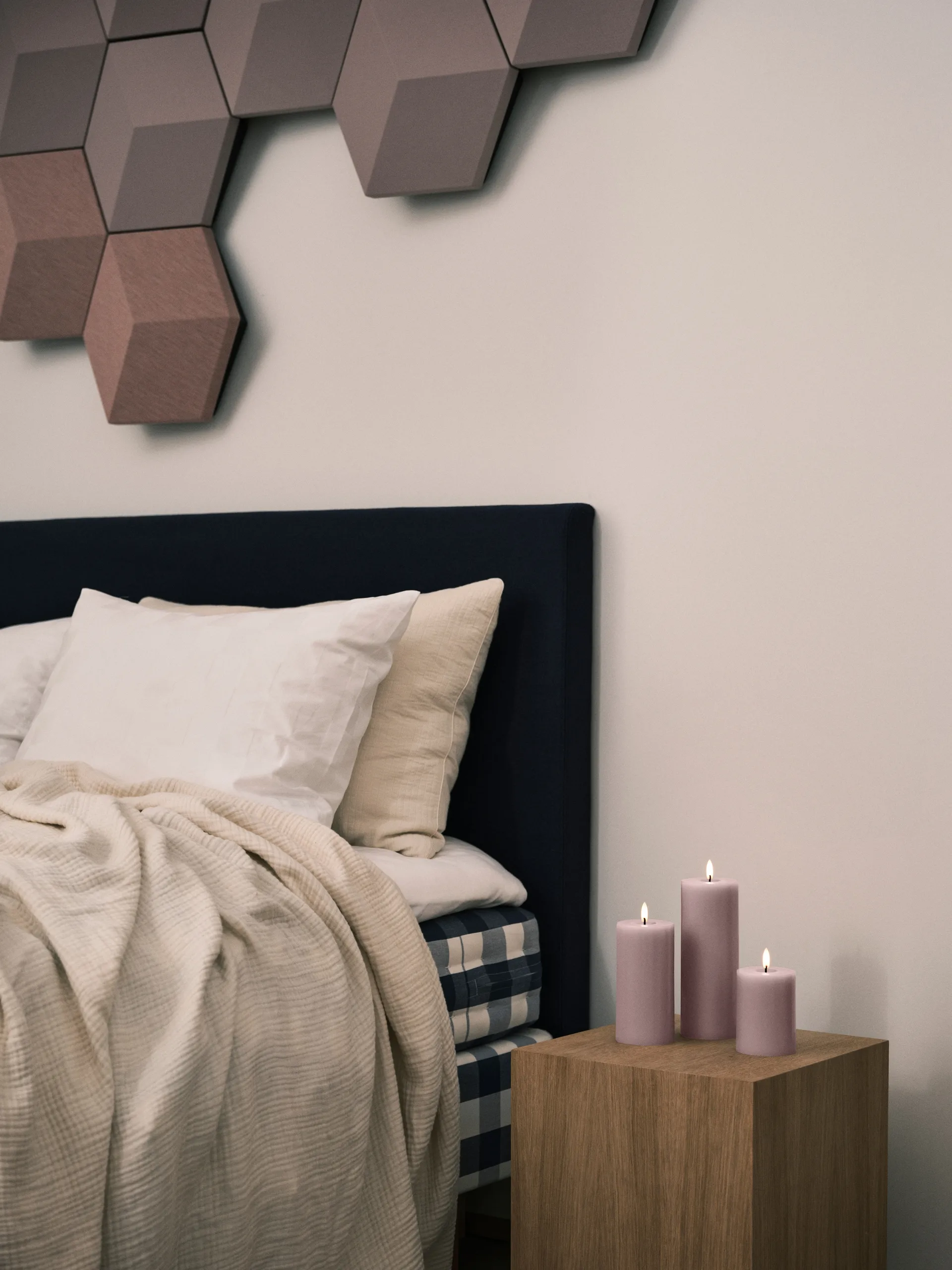 ester & erik LED-pöytäkynttilä, 52 Soft Rose, 10 cm ester & erik