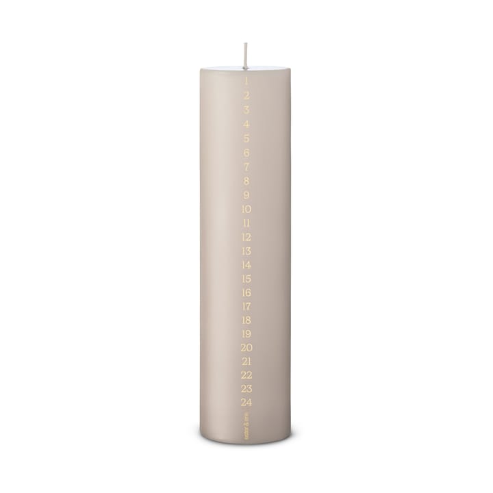 Ester & Erikin kynttiläkalenteri, 25 cm - 22 linen grey - Ester & erik
