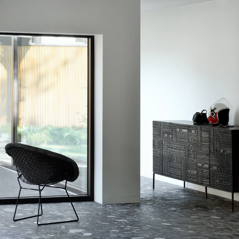 Ancestors Tabwa sideboard, Tiikki 4 ovea Ethnicraft