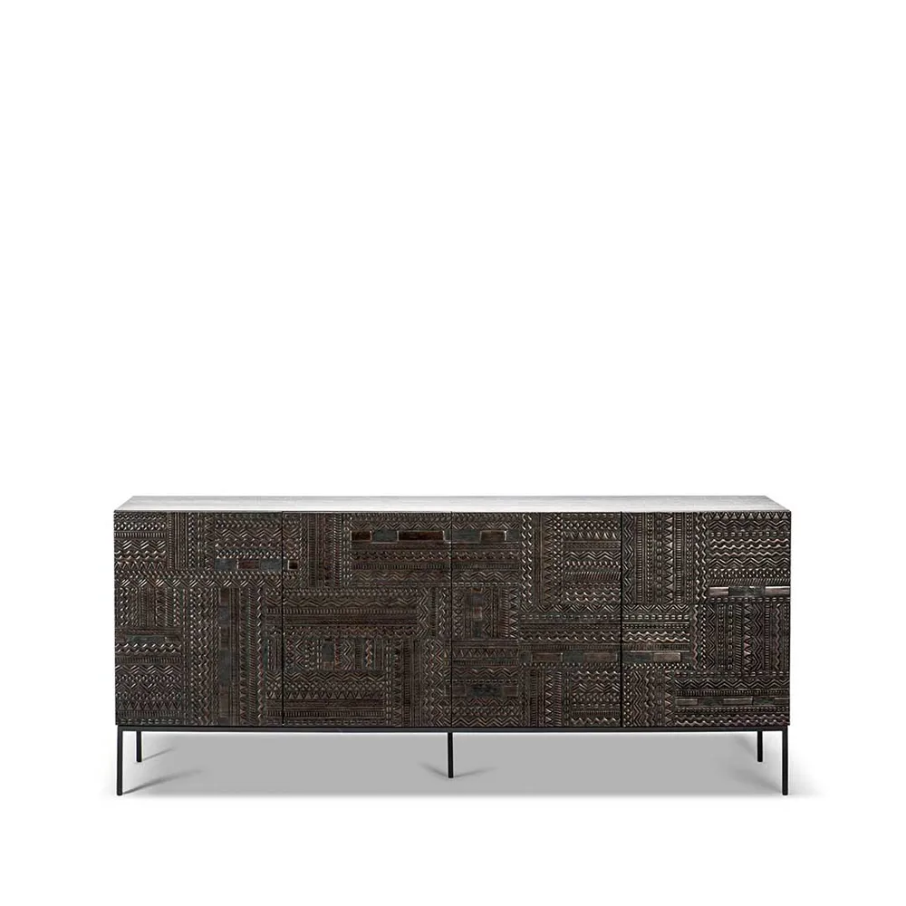 Ancestors Tabwa sideboard, Tiikki 4 ovea Ethnicraft