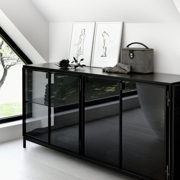 Anders sideboard, Musta 2 lasiovea metalli Ethnicraft