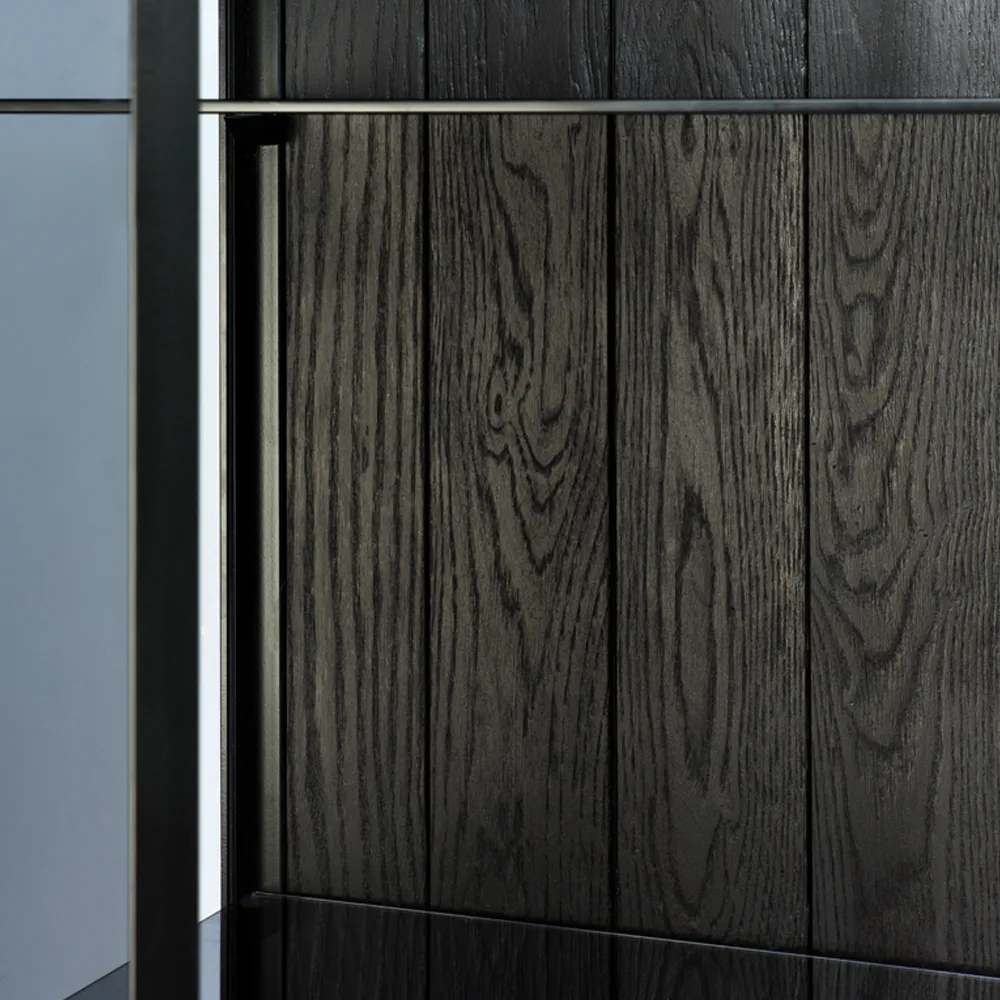 Anders sideboard, Musta 2 lasiovea metalli Ethnicraft