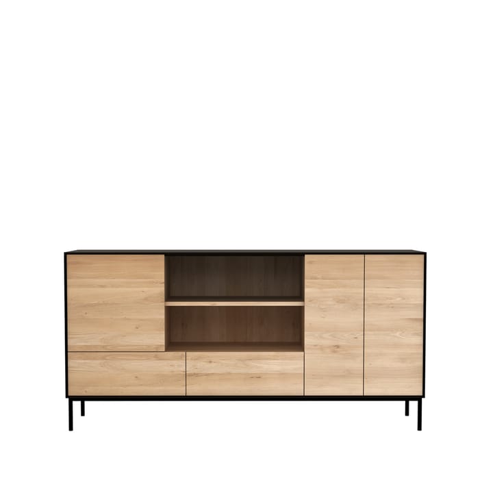 Blackbird sideboard 3 kpl ovia 2 kpl laatikoita - Tammi musta-Avoin - Ethnicraft